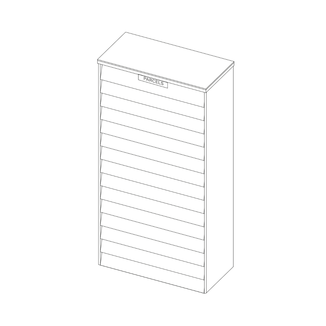 Arthur | Parcel & Letterbox | Pillar | Charcoal & Bark