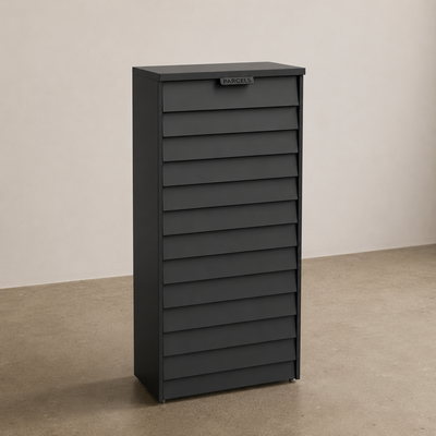 Arthur | Parcel & Letterbox | Pillar | Charcoal & Bark